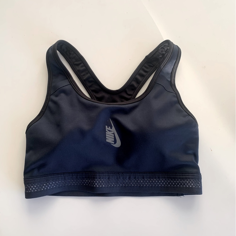 Small navy Nike dry fit sports bra